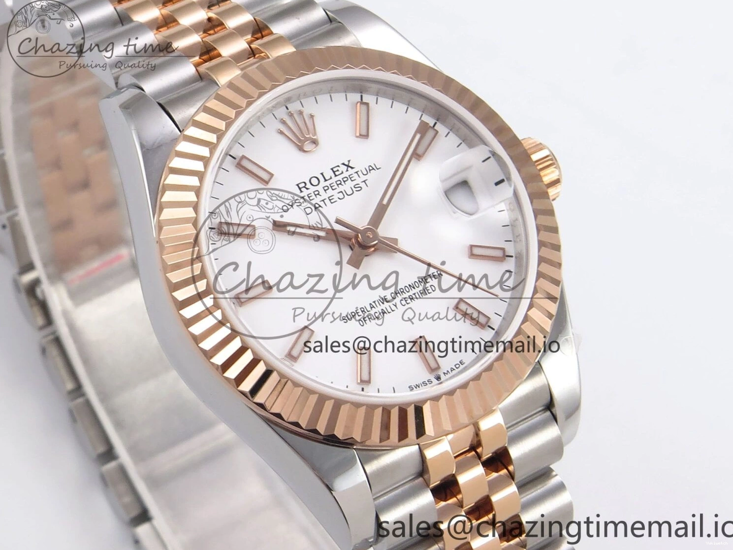 SS Bracelet Edition Dial White Best GMF 31 on RG 278271 DateJust Steel 1:1 A2824 Jubilee Stick 904L 1221